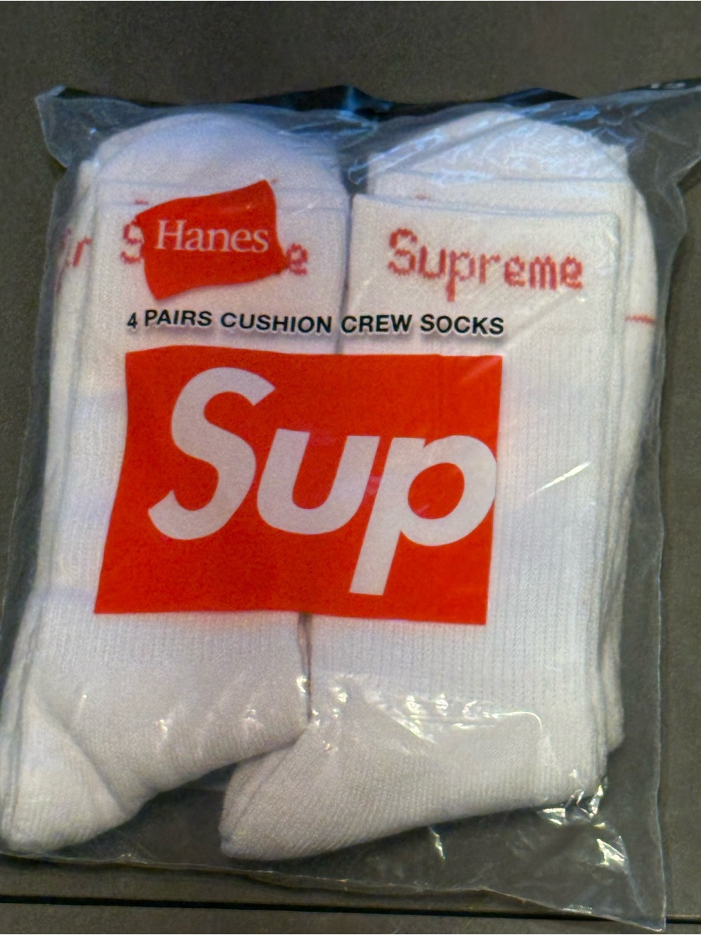 Supreme Haynes White Crew Socks - Pack of 4